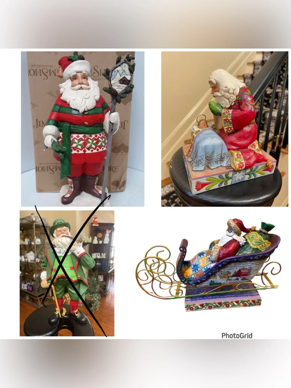 SAKURA CHRISTMAS BRIGHT SANTA HANDPAINTED EARTHENWARE 12